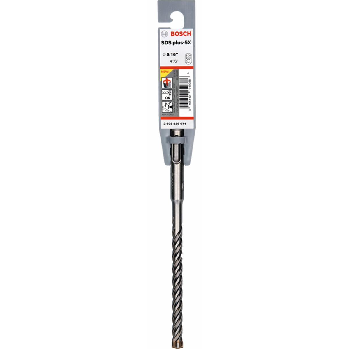 Broca Sds Plus-5x de 5/16" X 4" X 6" Bosch 2608836671