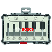 Juego de 6 Fresas Rectas para Router 1/4" Bosch PRO 2607017467