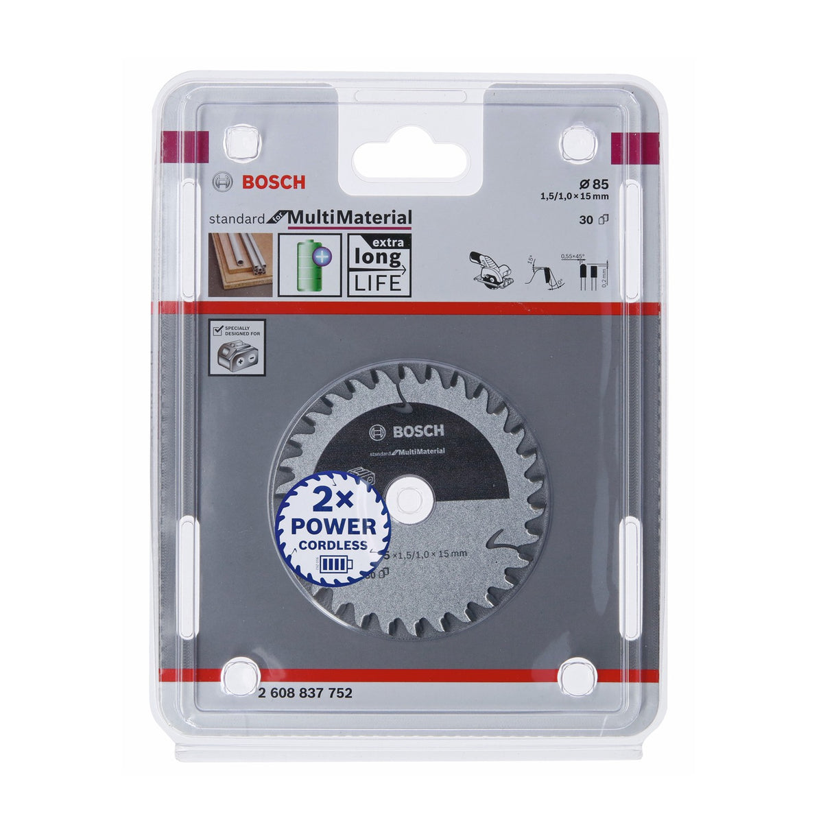 Disco Sierra 3-3/8"  Multimaterial 30D Bosch 2608837752