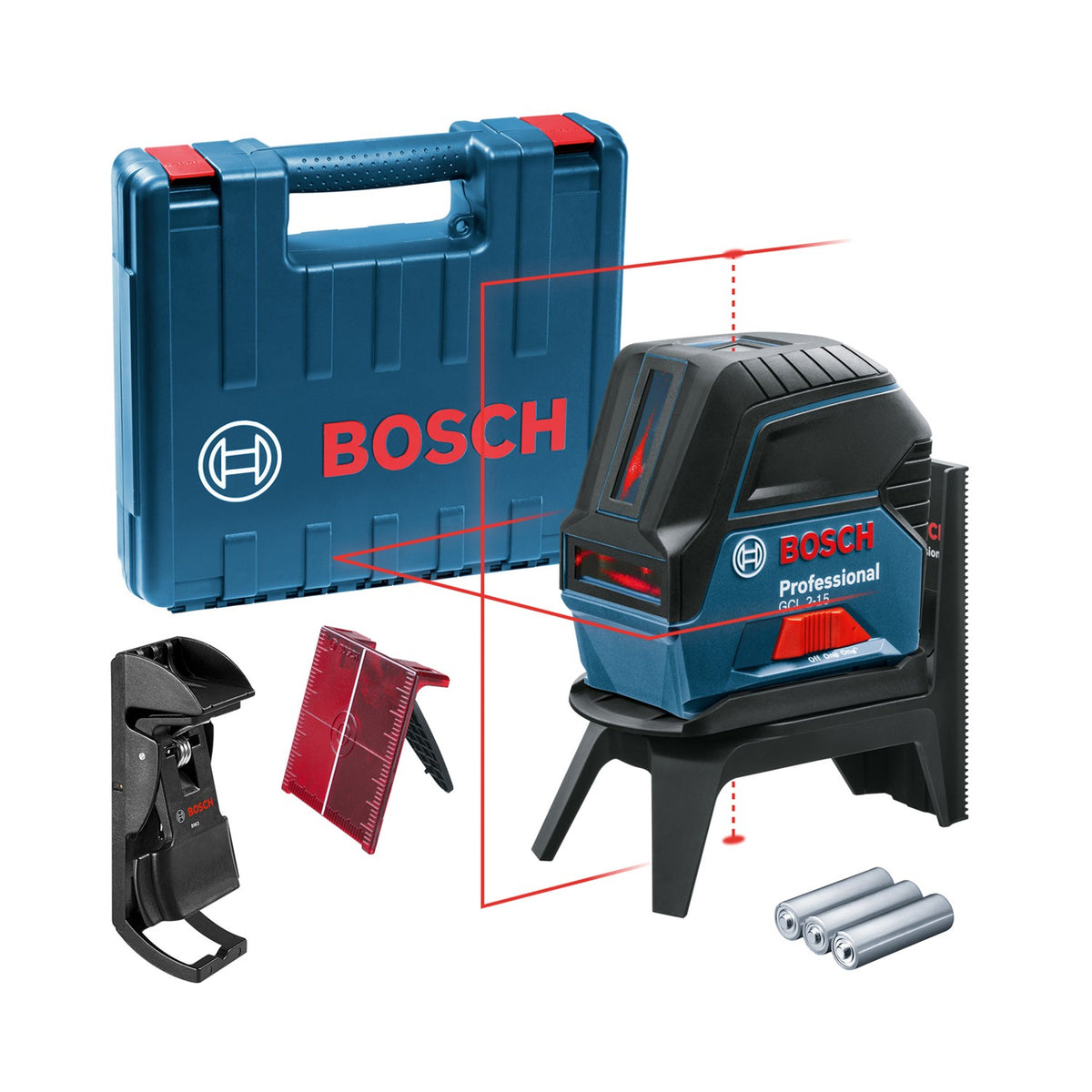 Nivel Láser 15M con Puntos de Plomada y Soporte (GCL 2-15) Bosch 0601066E02