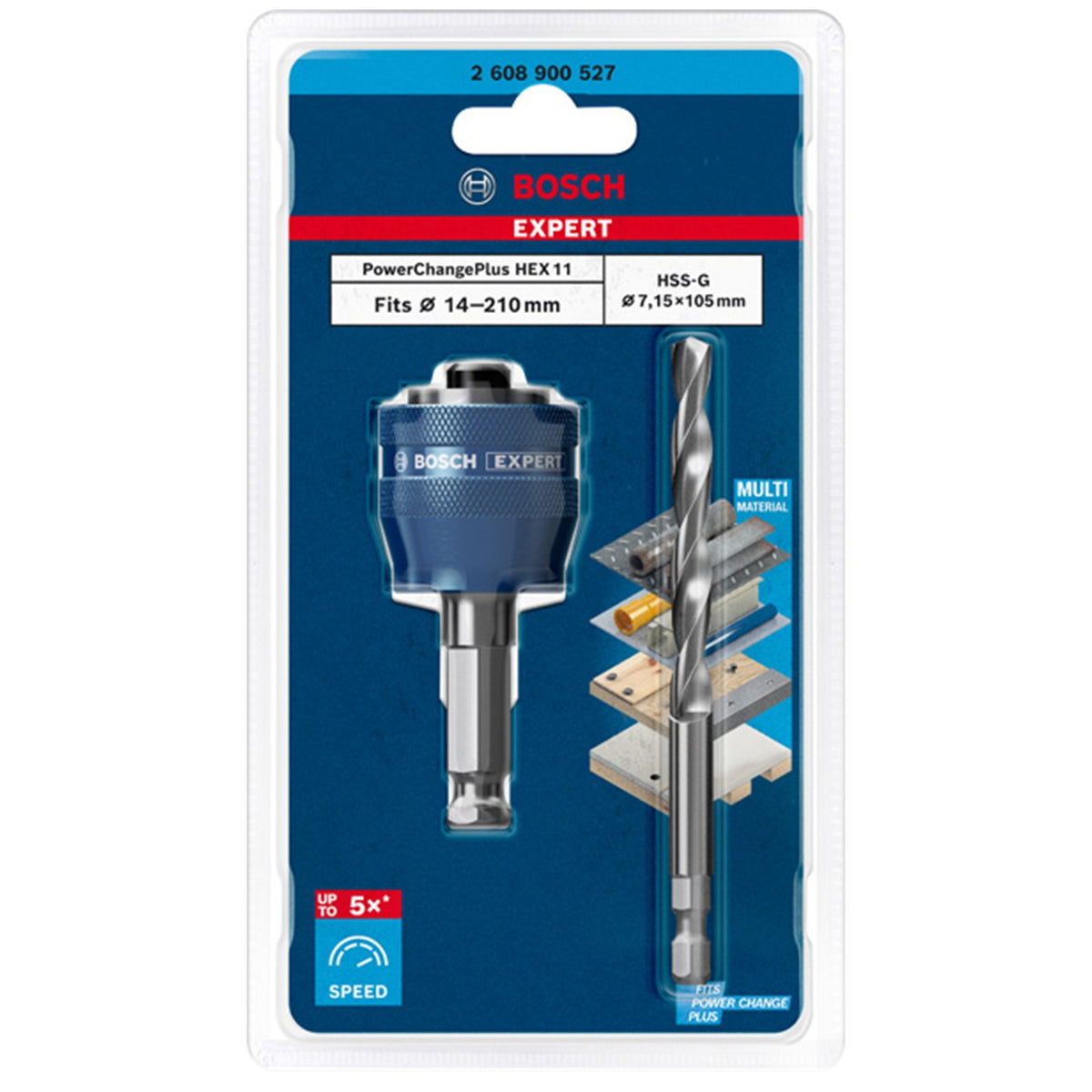 Adaptador EXPERT Power Change Plus con Broca Guía de 11 mm Bosch 2608900527
