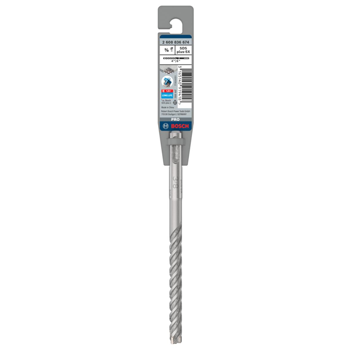 Broca Sds Plus-5x de 3/8" X 4" X 6"  Bosch 2608836674