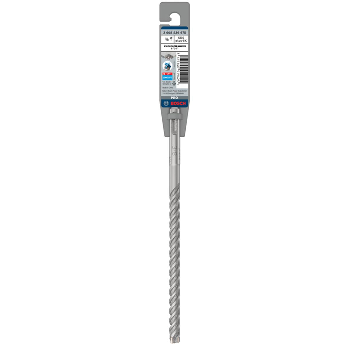 Broca Sds Plus-5x de 3/8" X 4" X 8" Bosch 2608836675