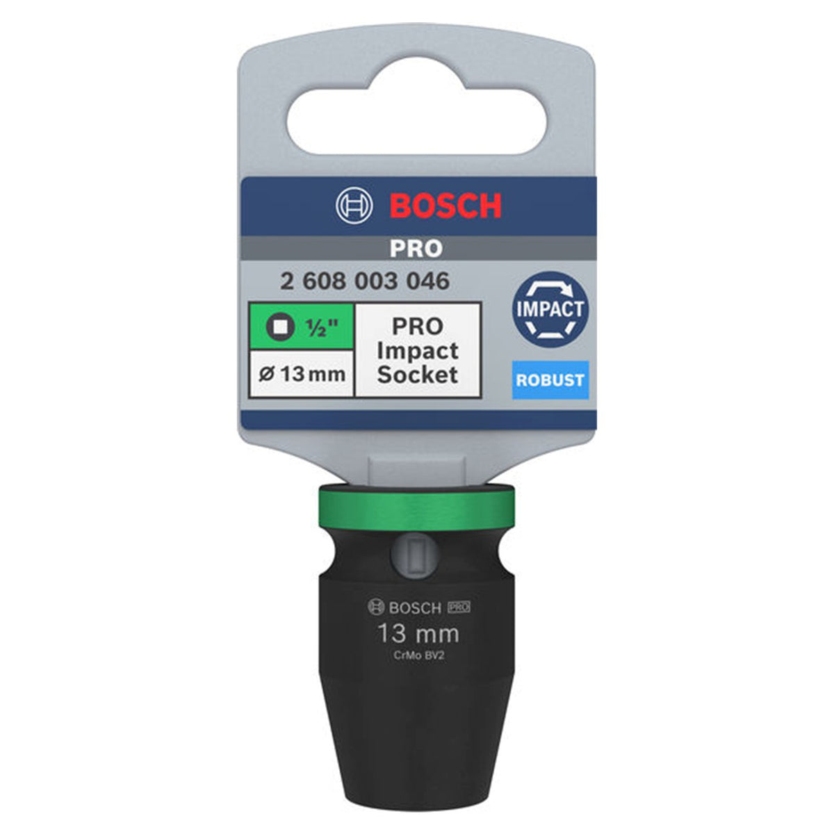Dado de Impacto PRO 1/2" x 13mm Estándar Bosch 2608003046
