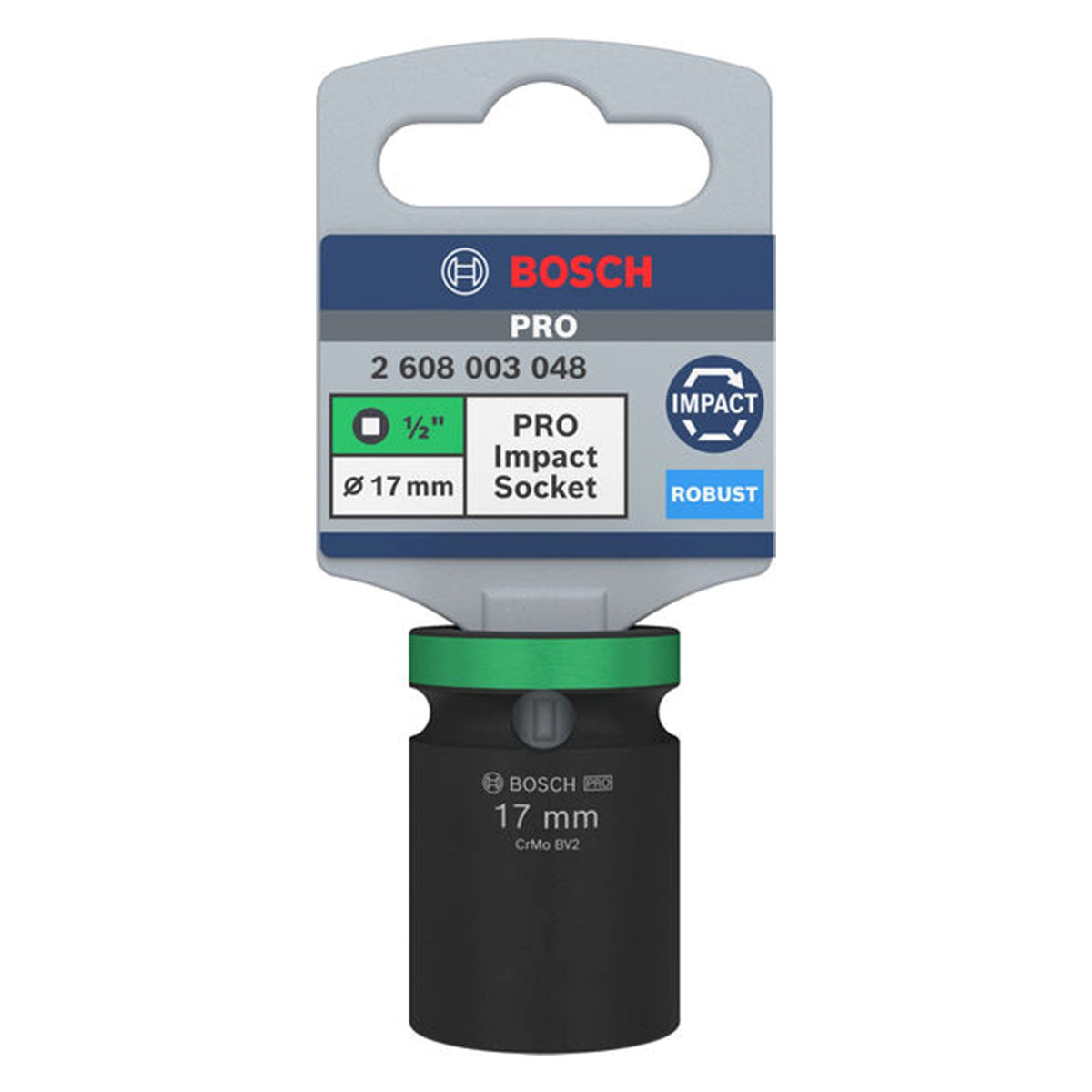 Dado de Impacto PRO 1/2" x 17mm Estándar Bosch 2608003048