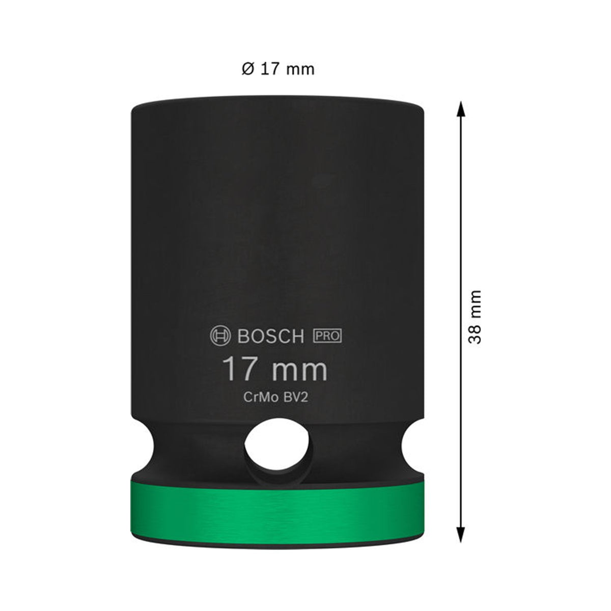 Dado de Impacto PRO 1/2" x 17mm Estándar Bosch 2608003048