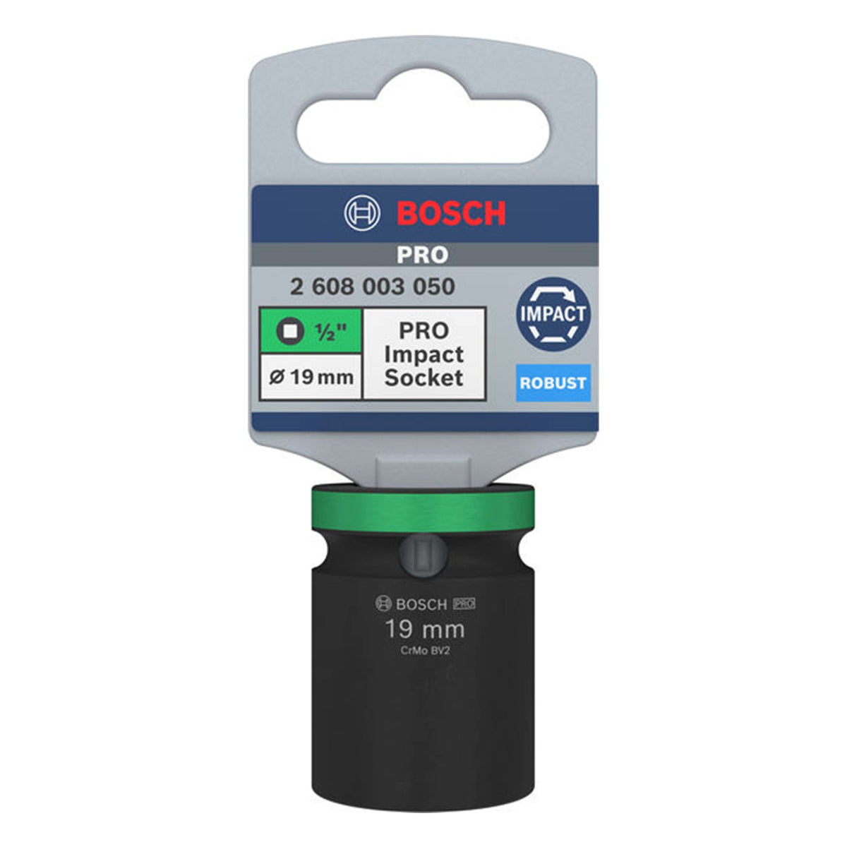 Dado de Impacto PRO 1/2" x 19mm Estándar Bosch 2608003050