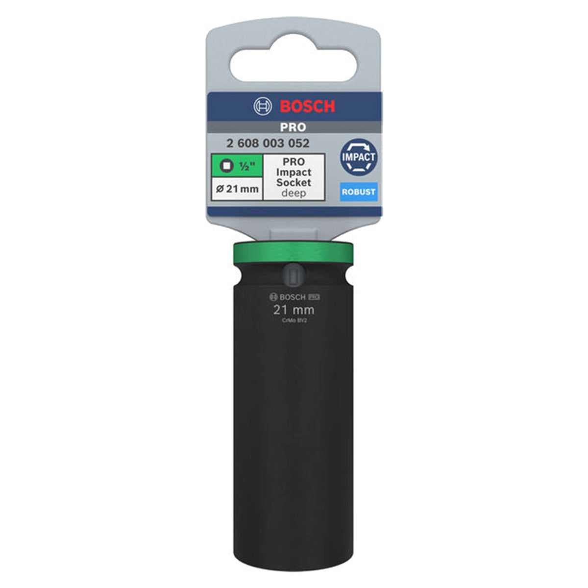 Dado de Impacto PRO 1/2" x 21 mm Largo Bosch 2608003052