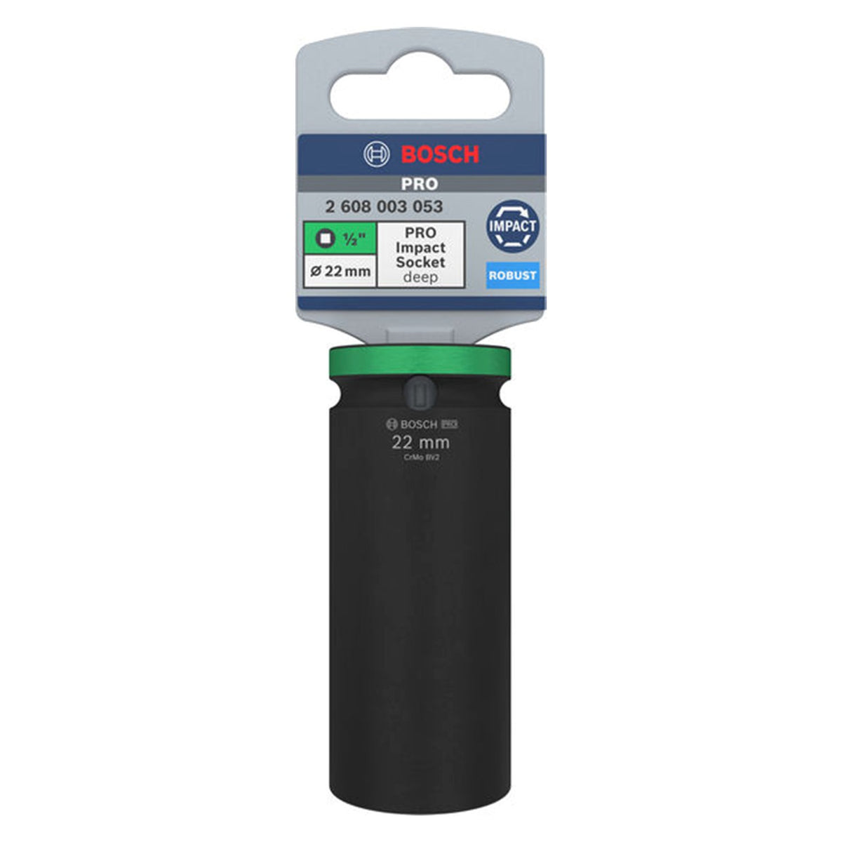 Dado de Impacto PRO 1/2" x 22 mm Largo Bosch 2608003053