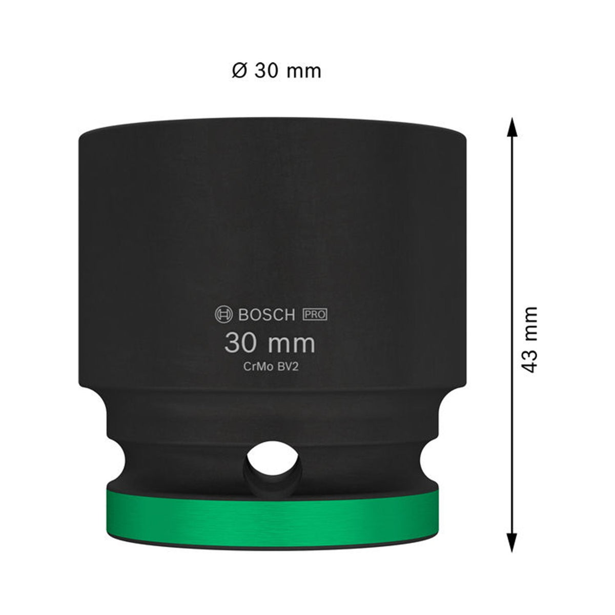 Dado de Impacto PRO 1/2" x 30mm Estándar Bosch 2608003057