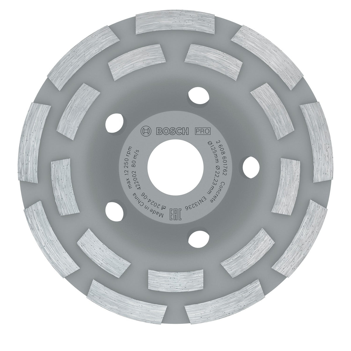 Copa Diamantada Segmentada 5" Para Concreto Bosch Pro Concrete 2608601762
