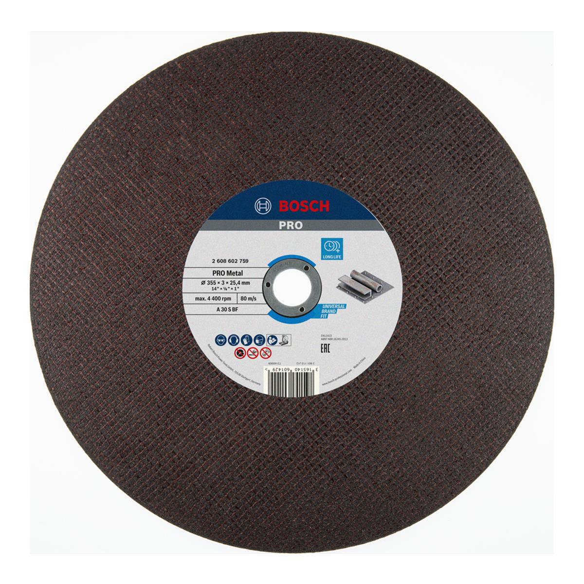 Disco Abrasivo de 14" Para Corte Metal Bosch 2608602759