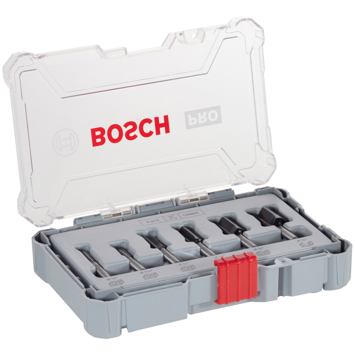 Juego de 6 Fresas Rectas para Router 1/4" Bosch PRO 2607017467