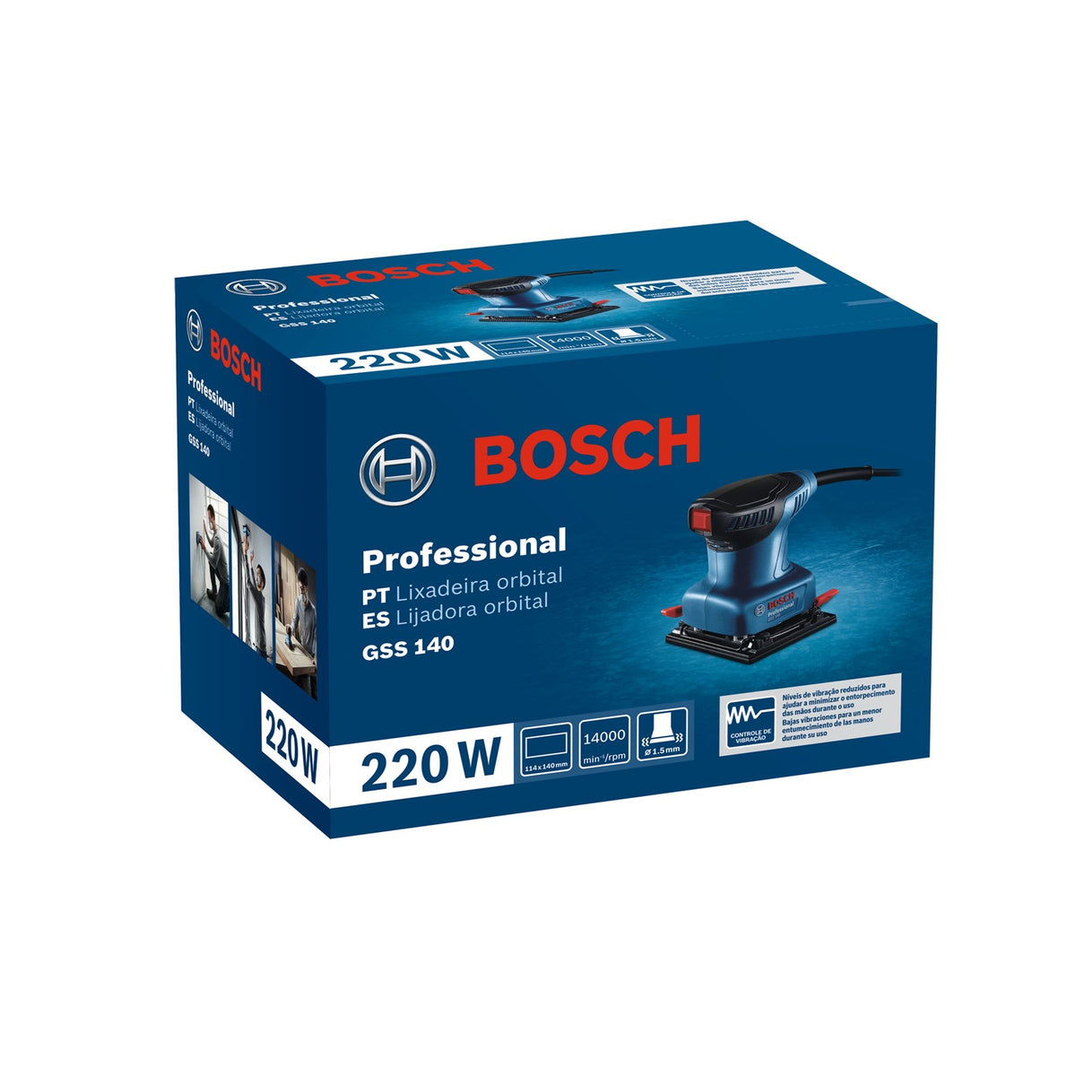 Lijadora Orbital 1/4” 220 W GSS 140 Bosch Professional 06012A80G2