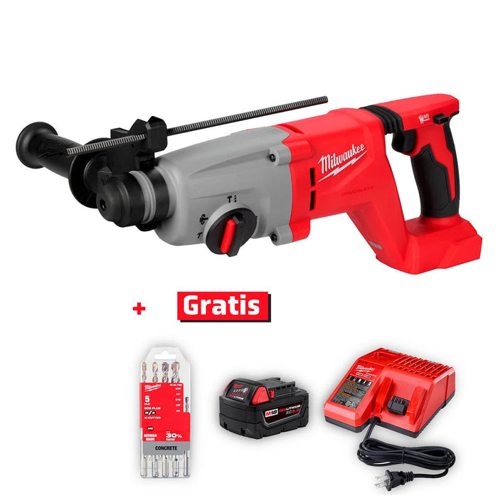 Rotomartillo de 1" SDS PLUS M18 (Solo Herramientas) + Regalos Milwaukee P324-2613