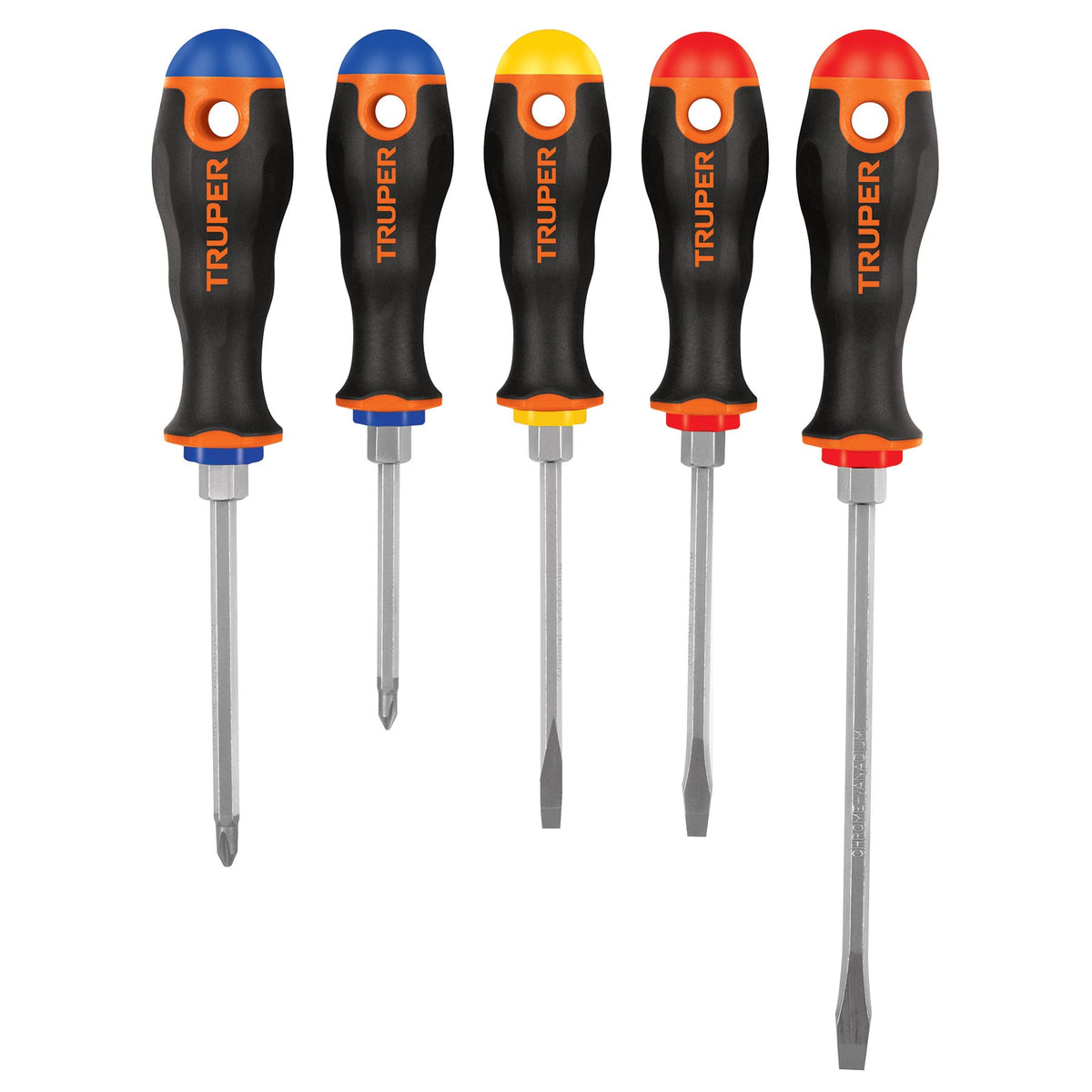 Juego de Desarmadores Mango Comfort Grip (5 Piezas) Truper 14138 | DTJ-5B