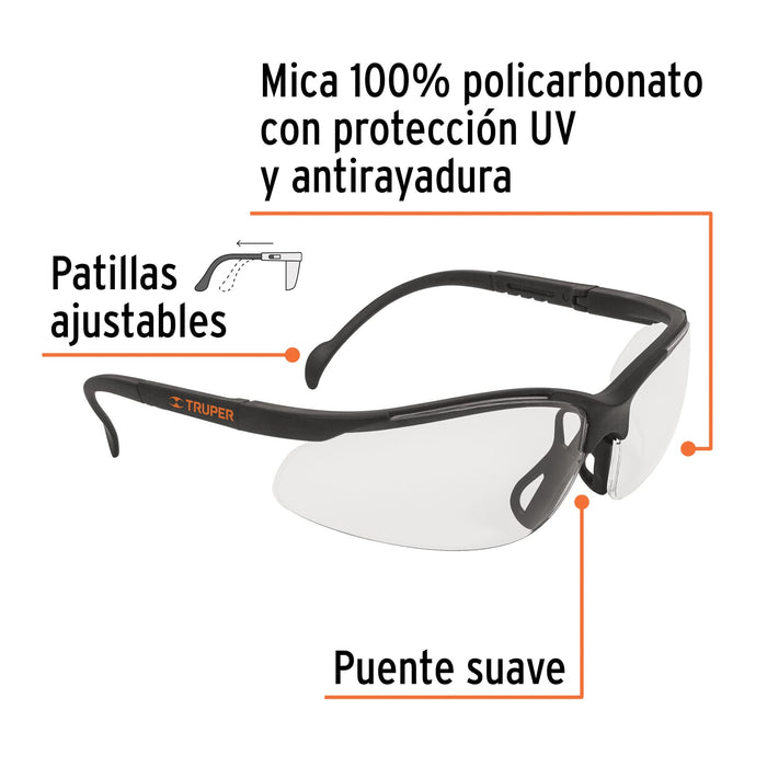 Gafas de Seguridad Vision Transparentes Truper 14301 | LEDE-ST