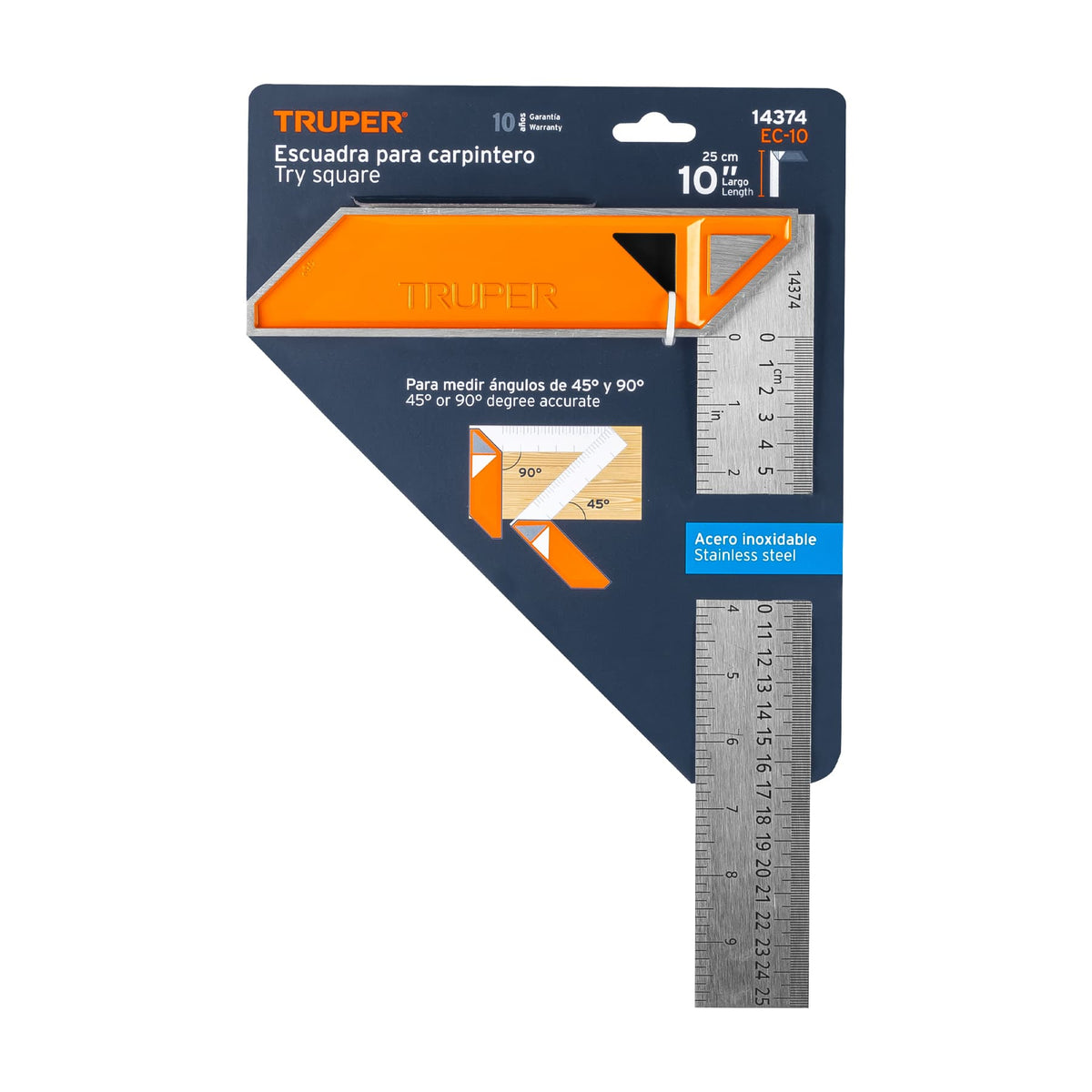 Escuadra de Carpintero de 10" Truper 14374 | EC-10