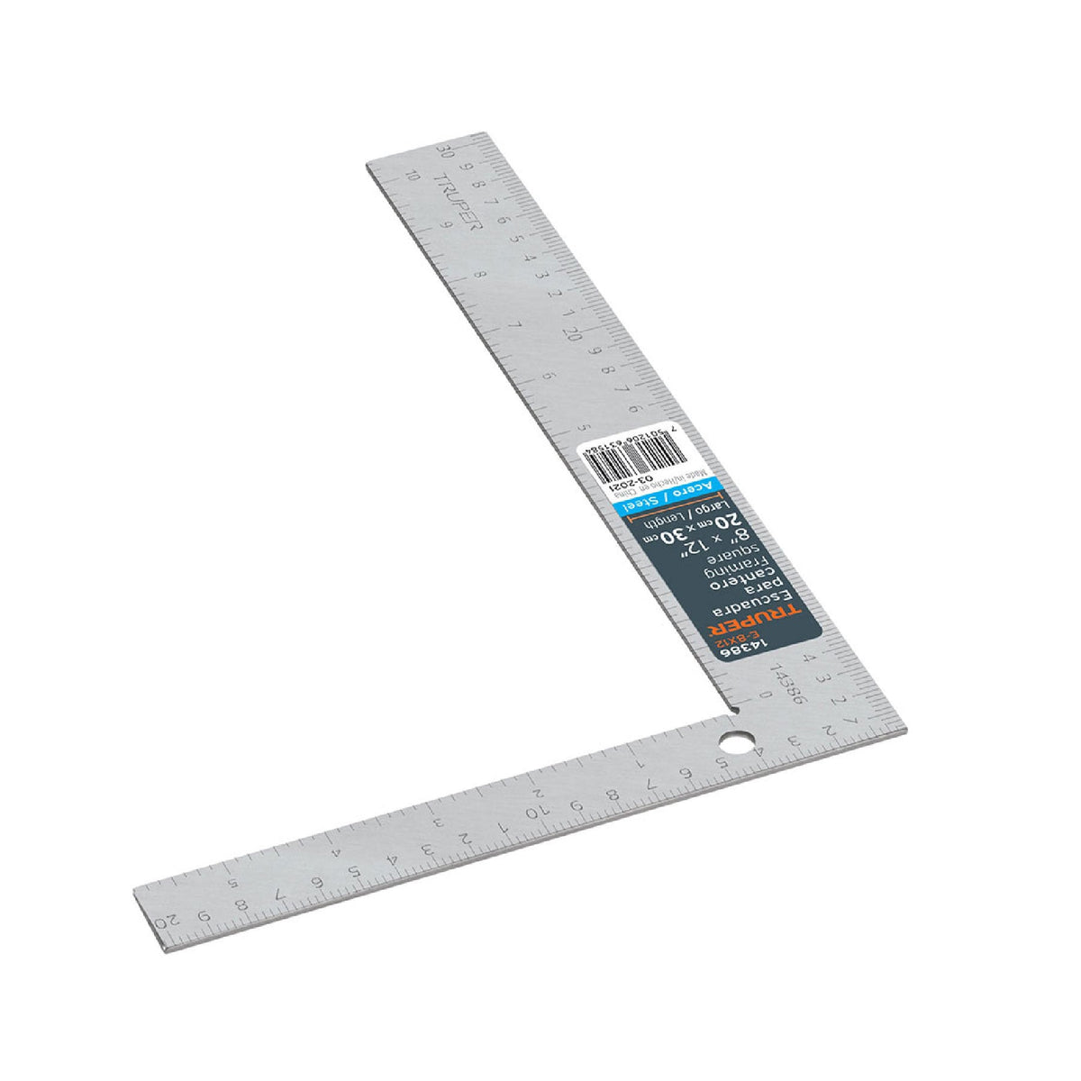 Escuadra de Acero de 8"x12" para Cantero Truper 14386 | E-8X12