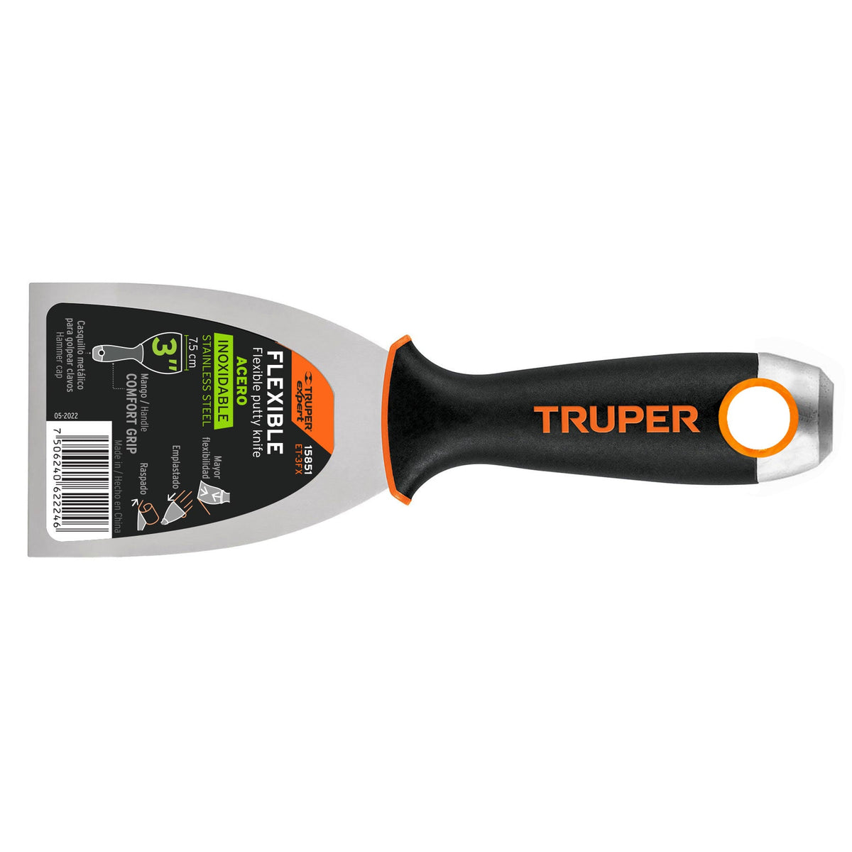 Espátula Flexible de 3" Truper Expert 15851 | ET-3FX