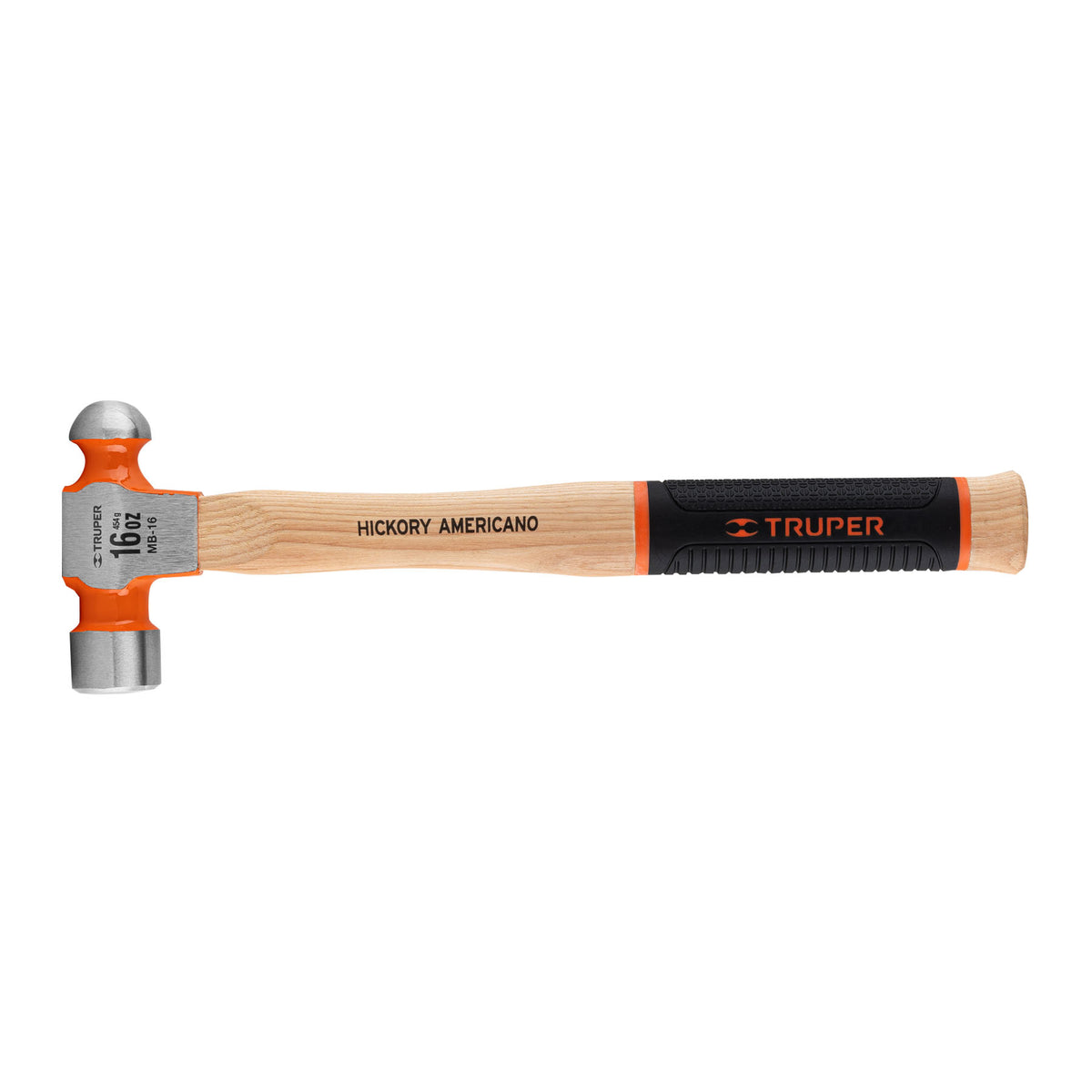 Martillo Pulido de Bola de 16oz Mango Hickory con Grip Truper 16902 | MB-16