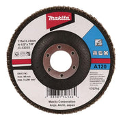 Disco Laminado de 4½" de G120 para Desbaste de Metal y Madera Makita D-32035