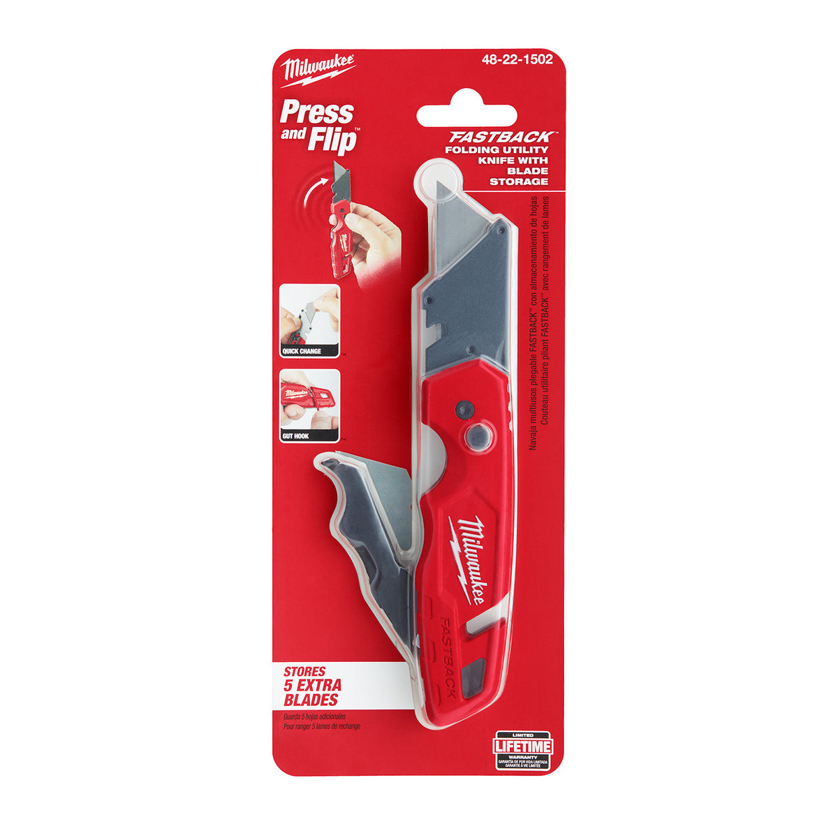 Navaja Multiusos Plegable FASTBACK™ Milwaukee 48-22-1502