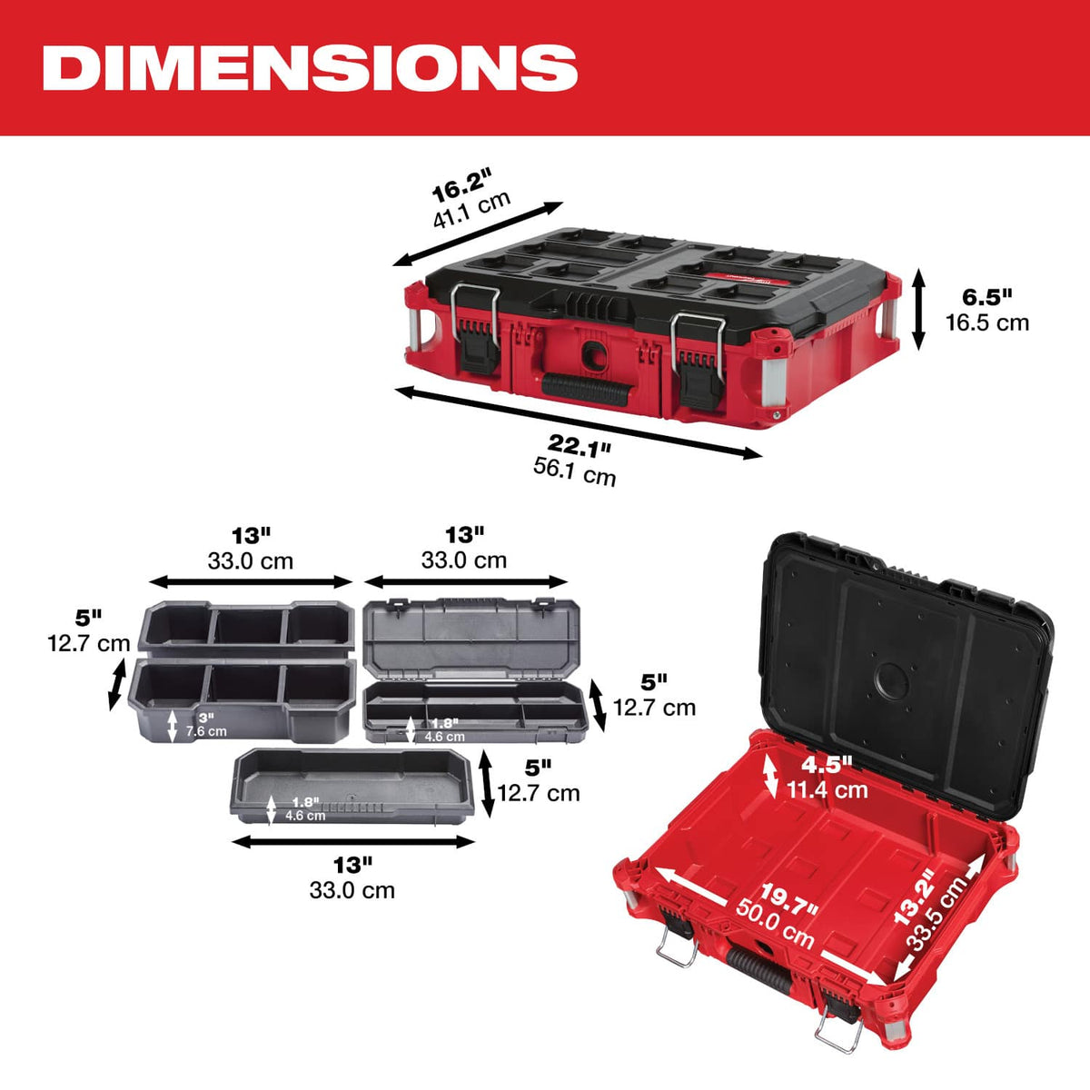 Caja de Herramientas PACKOUT™ Milwaukee 48-22-8424