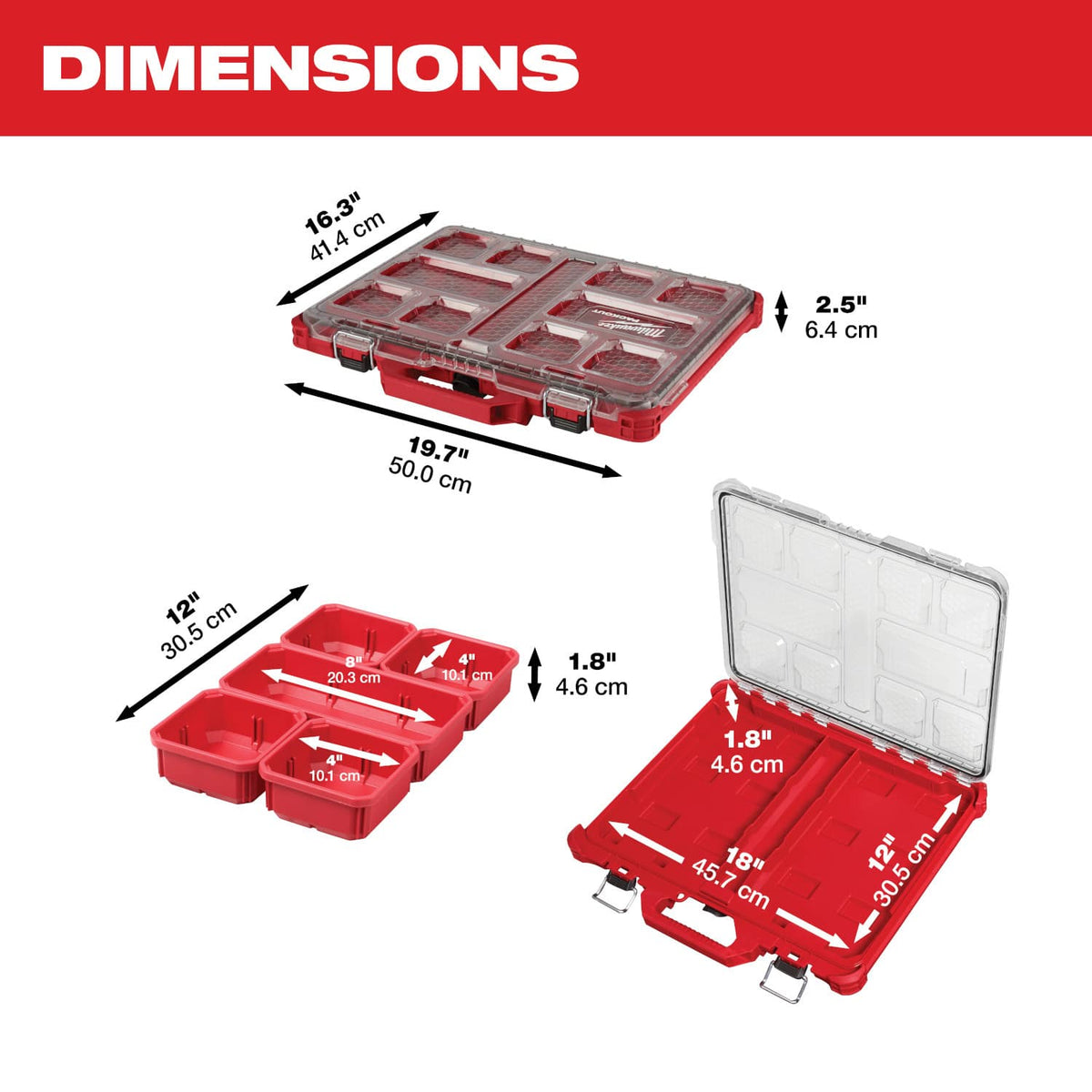 Organizador Delgado PACKOUT™ Milwaukee 48-22-8431
