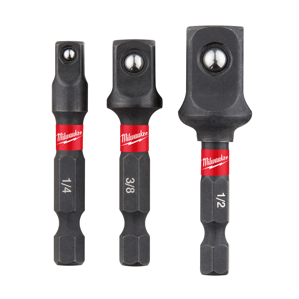 Juego de Adaptadores Hexagonales de 1/4" a Cuadrado (3 Piezas) SHOCKWAVE™ Milwaukee 48-32-5033