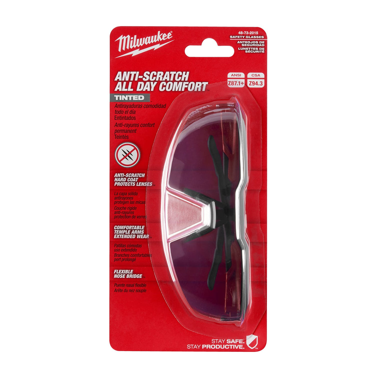 Gafas de Seguridad Anti-Rayones Oscuros Milwaukee 48-73-2015