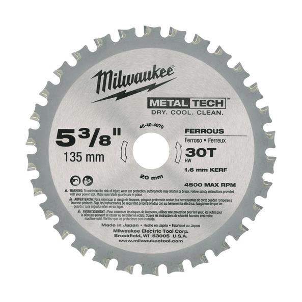 Disco de Sierra de 5-3/8” para Corte de Metal 30T  Milwaukee 48-40-4070