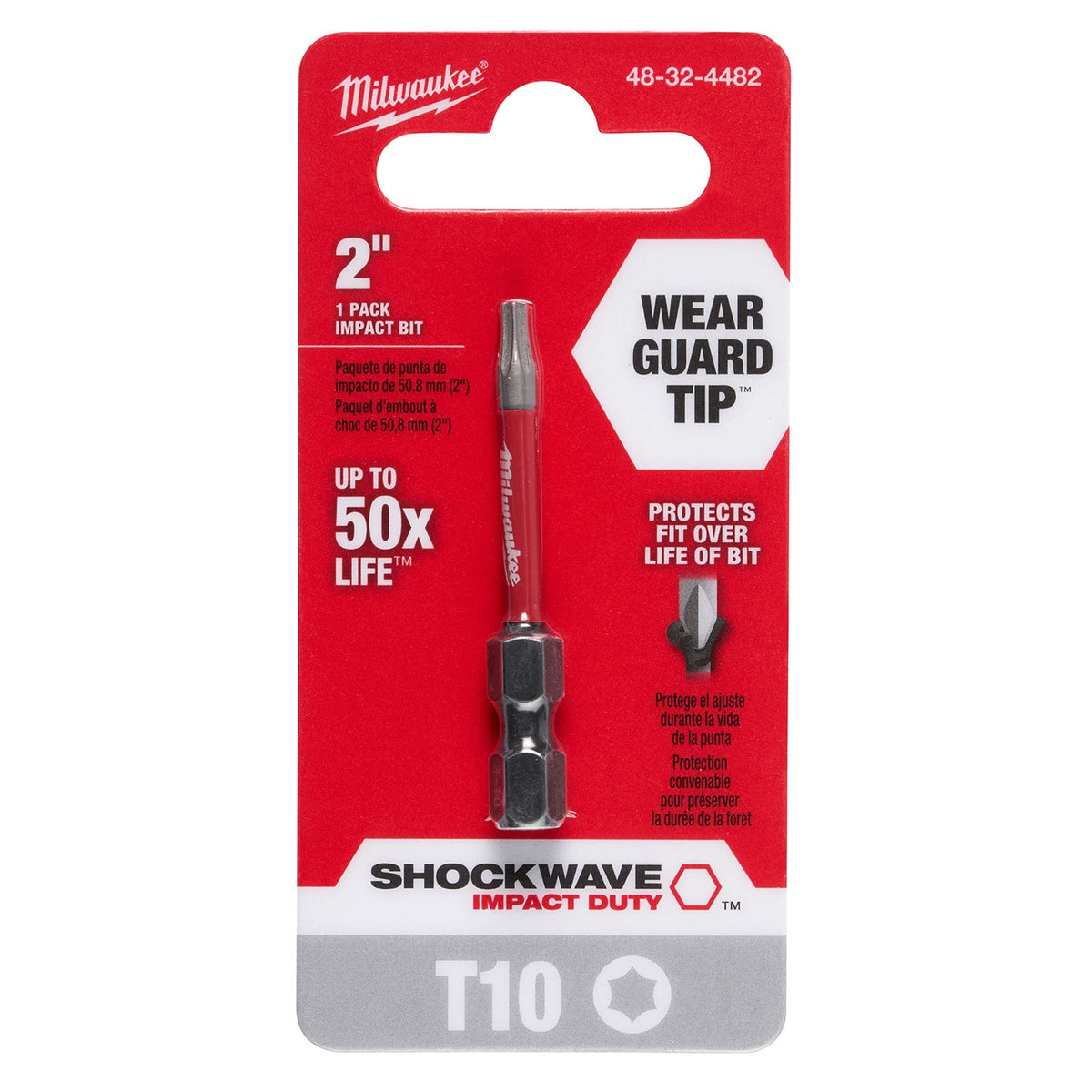 Punta de Impacto T-10 de 2" SHOCKWAVE™  Milwaukee 48-32-4482