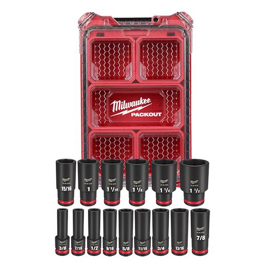 Organizador PACKOUT™ con 15 Dados de 1/2" SHOCKWAVE™ Milwaukee 49-66-6802