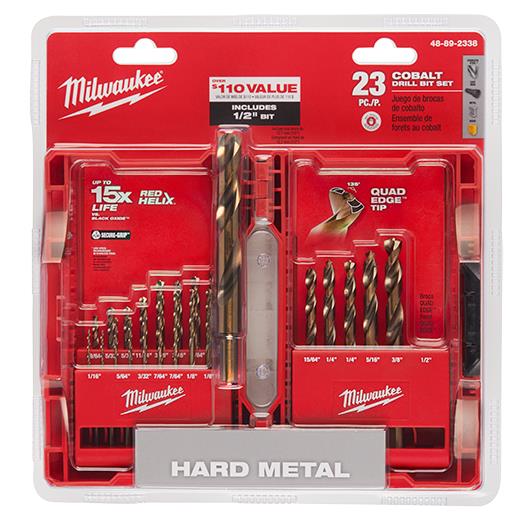 Juego de Brocas de Cobalto (23 Piezas) RED HELIX® Milwaukee 48-89-2338