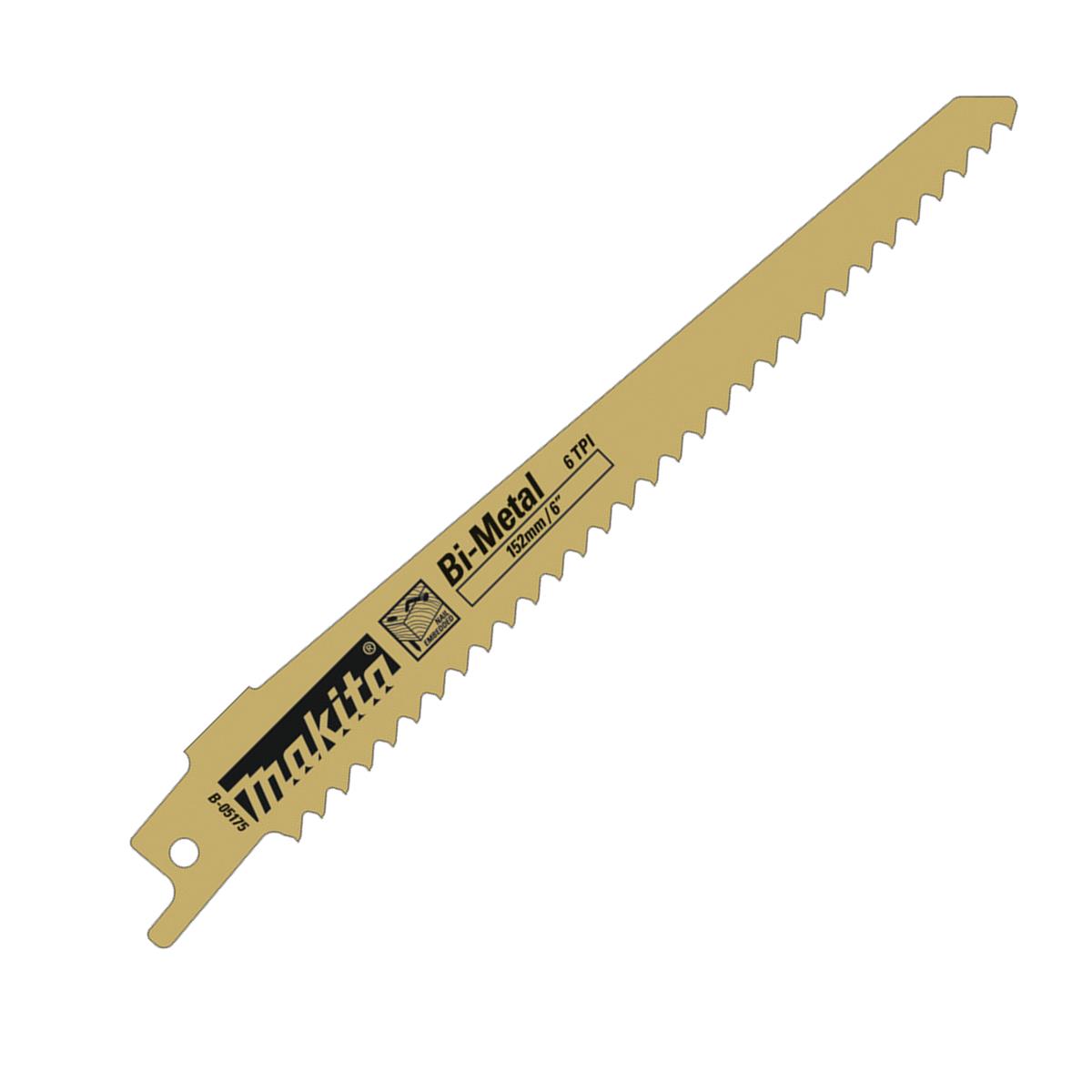 Segueta para Sierra Reciproca de 6" para madera (5 Piezas) Makita B-05175