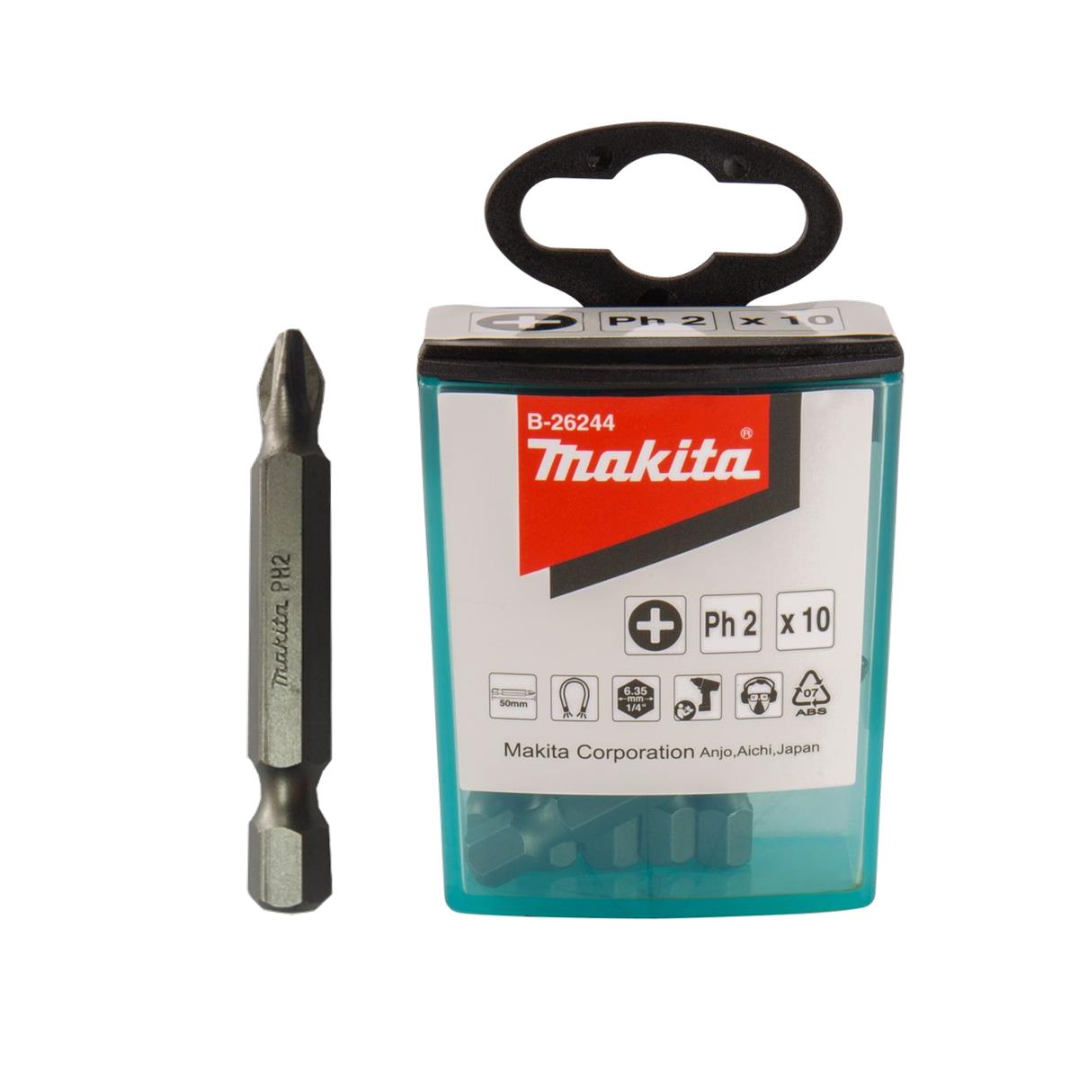 Punta PH2 de 2" (Caja Flip Top con 10 Piezas) Makita B-26244