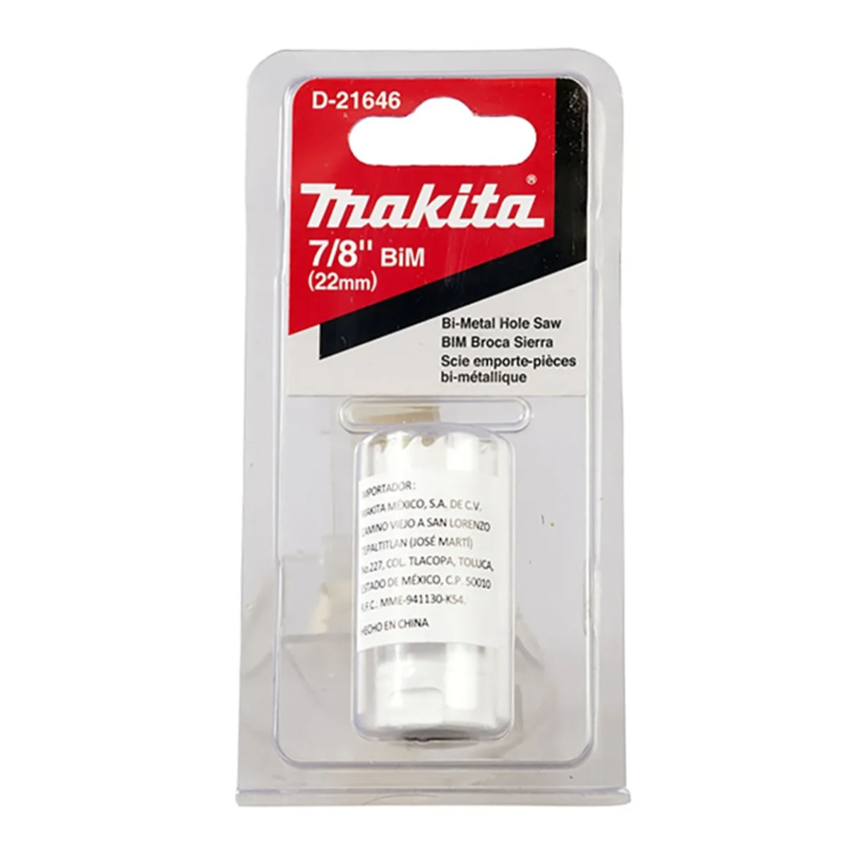 Broca Sierra Bimetálica HSS de 7/8" Makita D-21646