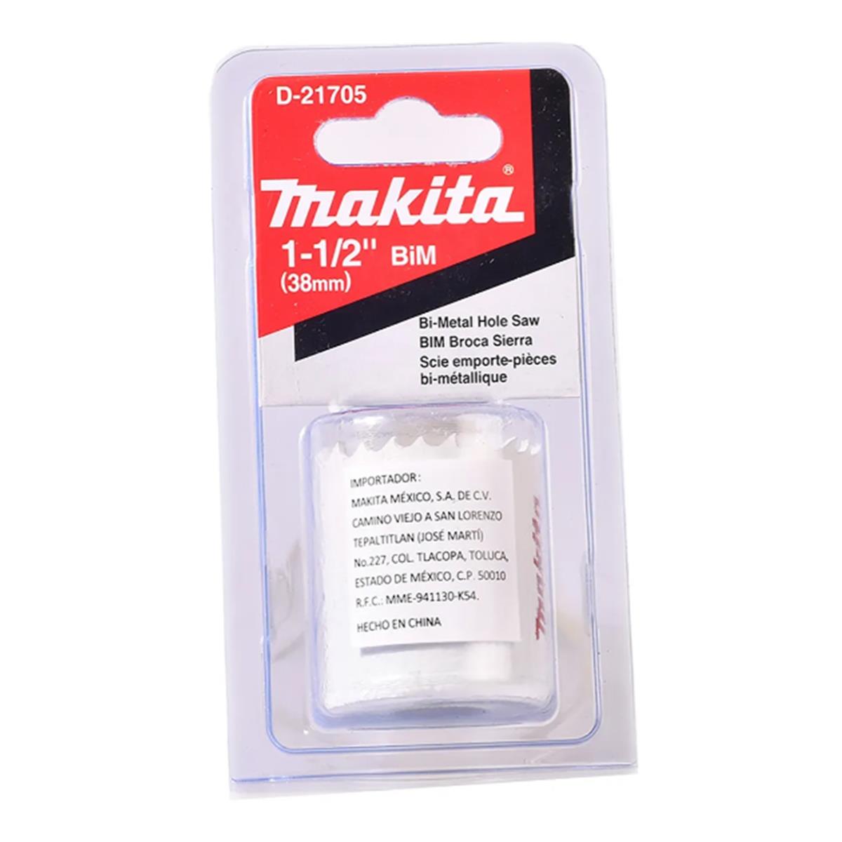 Broca Sierra Bimetálica HSS de 1½" Makita D-21705