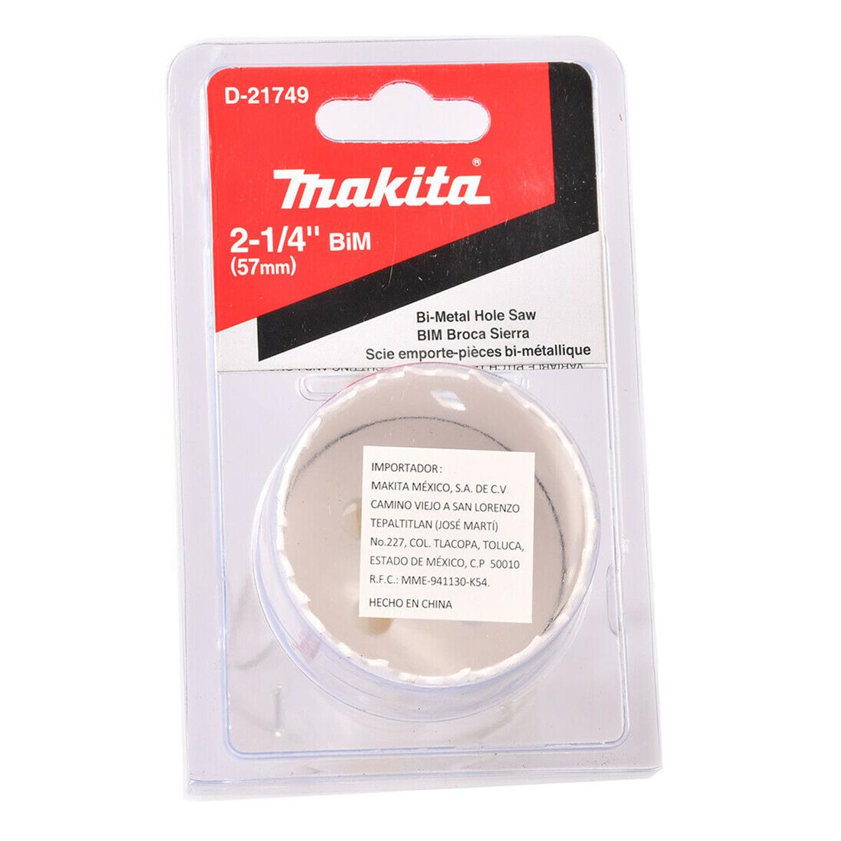 Broca Sierra Bimetálica HSS de 2¼" Makita D-21749