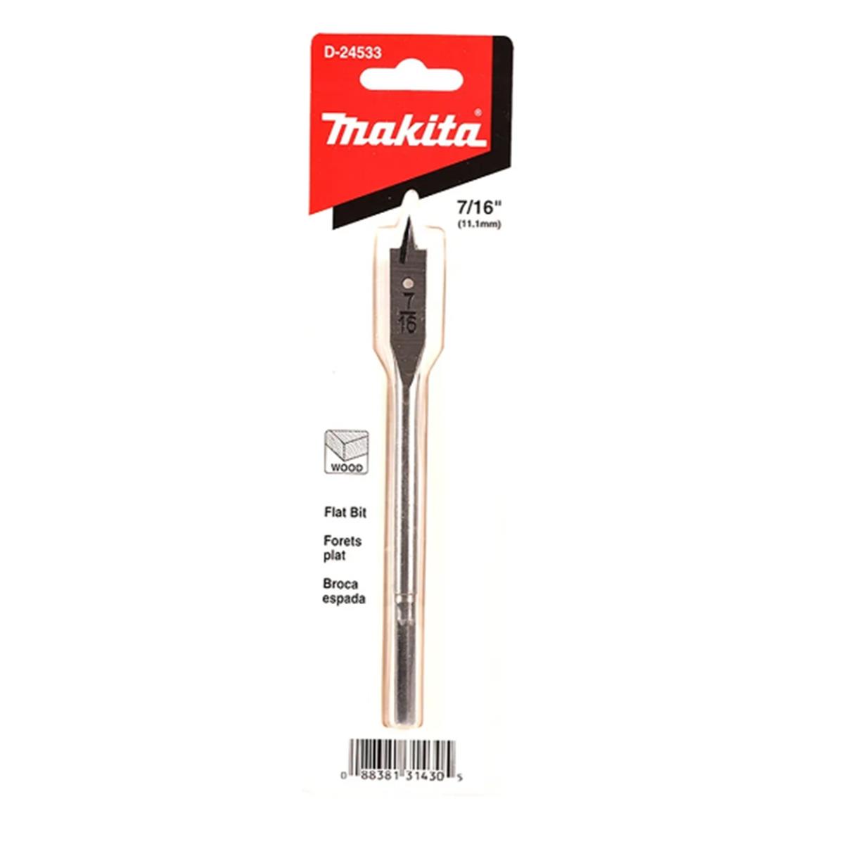 Broca Plana de 7/16" X 6" Makita D-24533