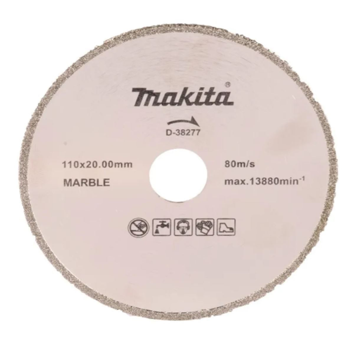 Disco de Diamante Rin Continuo de 4-3/8" para Corte de Mármol Makita D- 38277