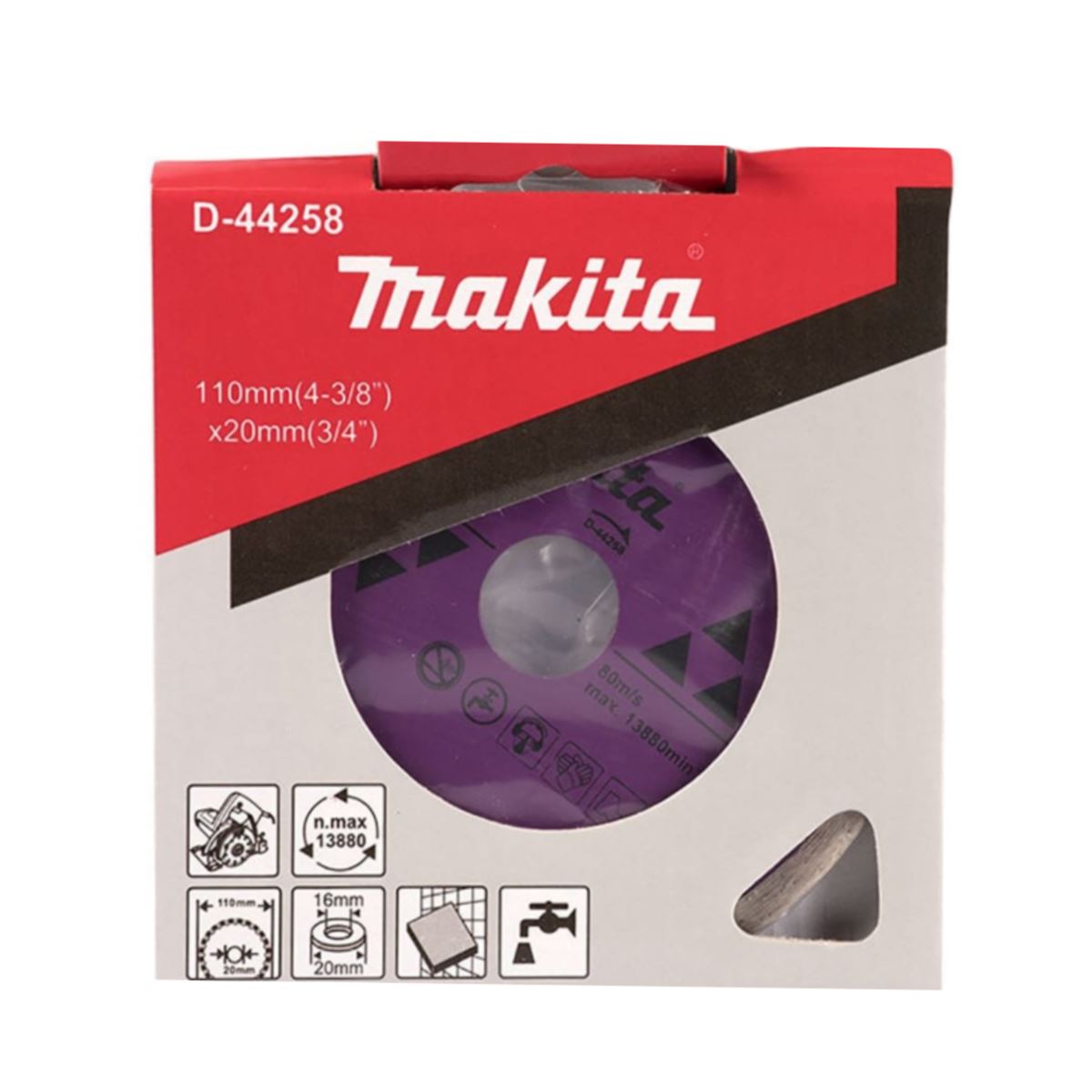 Disco de Diamante Rin Continuo de 4-3/8" para corte de Azulejo Makita D-44258