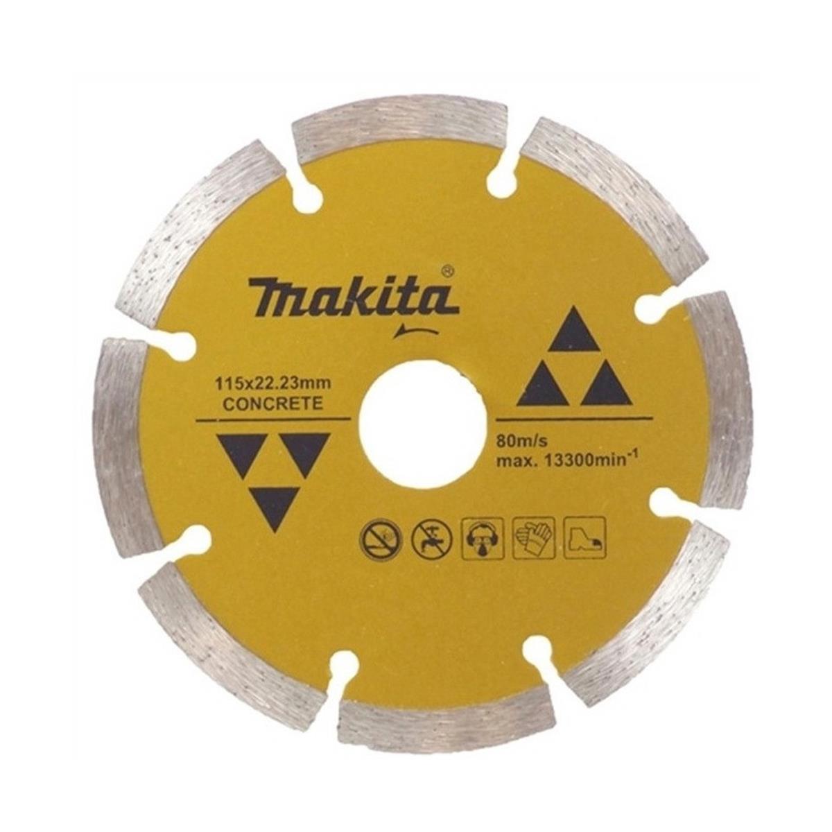 Disco de Diamante Segmentado de 4½" para Corte de Concreto Makita D-44270