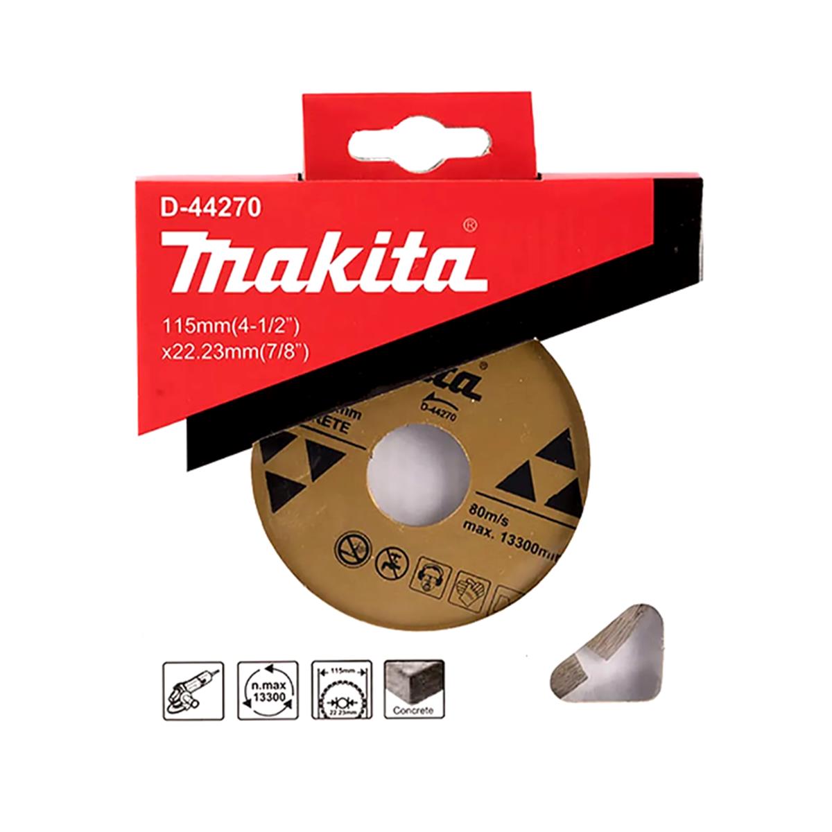 Disco de Diamante Segmentado de 4½" para Corte de Concreto Makita D-44270