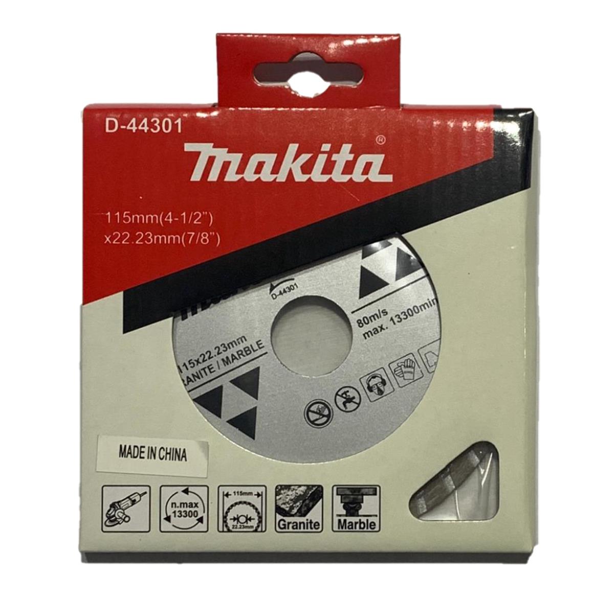 Disco de Diamante Turbo de 4½" para Corte de Mármol Makita D- 44301
