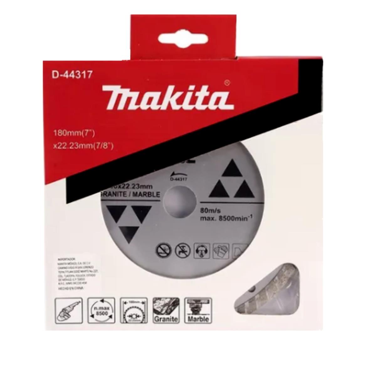 Disco de Diamante Turbo de 7" para Corte de Mármol Makita D- 44317