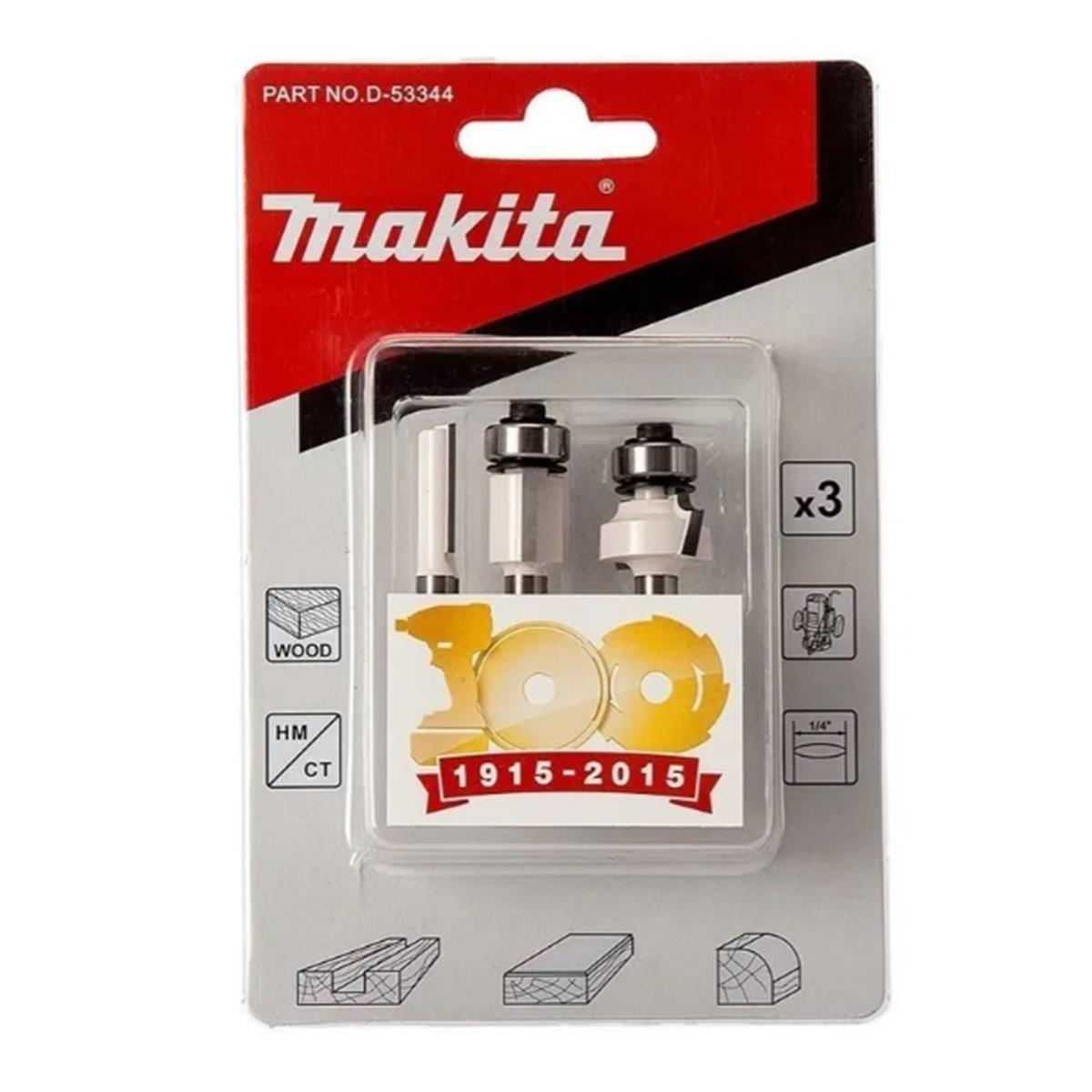 Juego de Fresas para Router Edición de Aniversario (3 Piezas) Makita