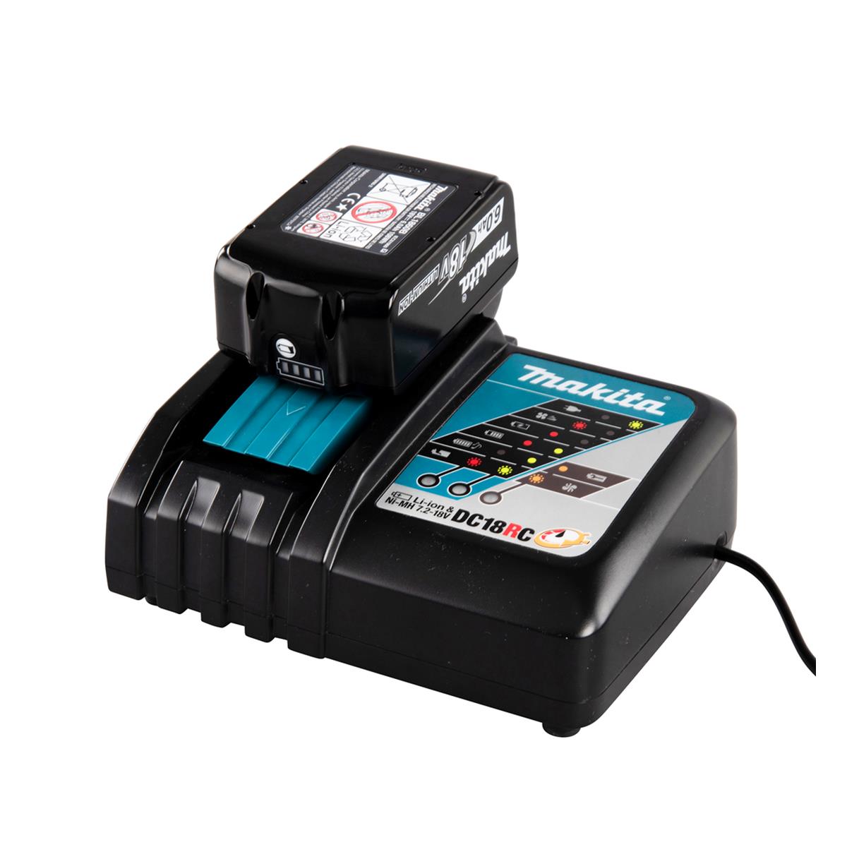 Cargador Rápido de 18V max LXT Makita DC18RC