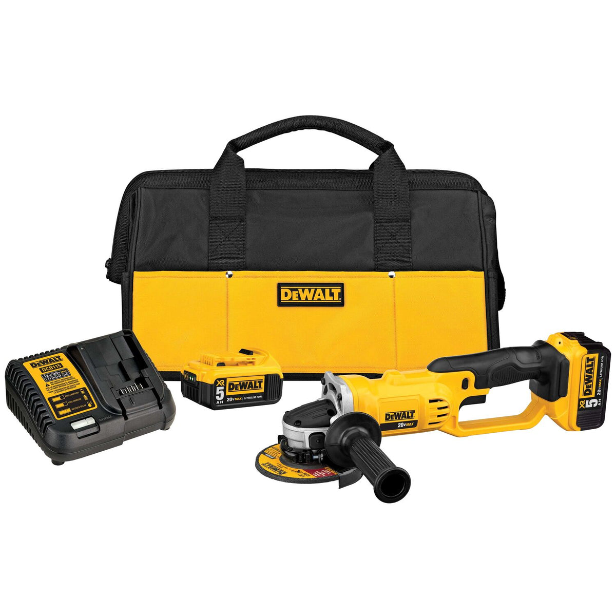 Esmeriladora Angular Inalámbrica de 4½" 20V MAX* DEWALT DCG412P2-P1